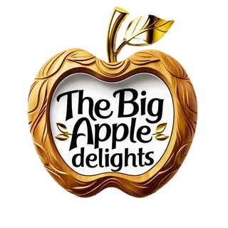 The Big Apple Delights carved golden apple logo